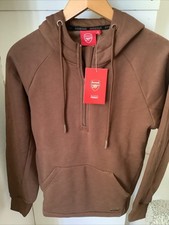 Arsenal Fc Women’s Zip Hooded Sweat Shirt Size 10 Brown BNWTs RRP £50.00