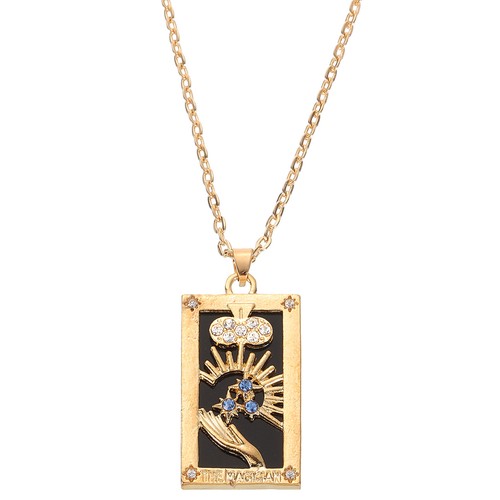 Tarot card necklace alloy - tarot,