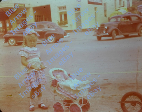 1948 35mm slide - slide, girl