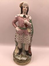 Antique English Staffordshire Pottery Figurine A Hunter c1860 25cm