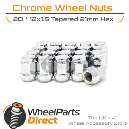 Wheel nuts 12x1 chrome - wheel, (20)