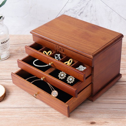 Large capacity wooden jewelry - large,