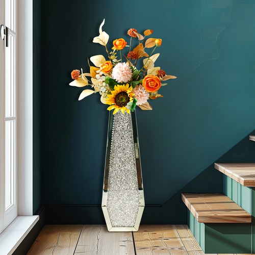 Silver mirror flower - mirror, vase