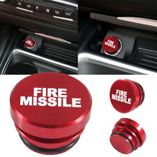 12V Red Fire Missile Button Cigarette Lighter Cover For Car Interior Accessories