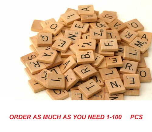100 wooden scrabble - pc,