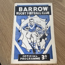 1959 Rugby League Football Programme Barrow v Castleford 7.2.59 Tigers Cumbria