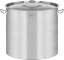 Royal Catering Induction Pot Stockpot with Lid 20L Stainless Steel Silver 