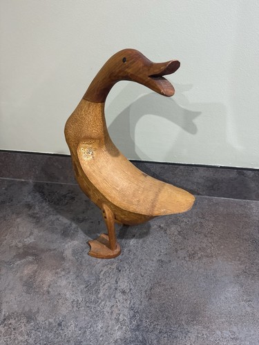 Carved wooden duck - duck, decorative