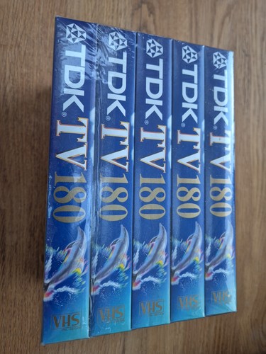 Tdk 180 vhs video tapes - tv,