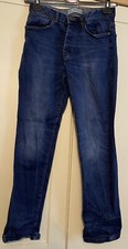 Denim Boys Mens Blue Skinny Fit Stretchy Drainpipe Jeans Trousers Size 30W 30L