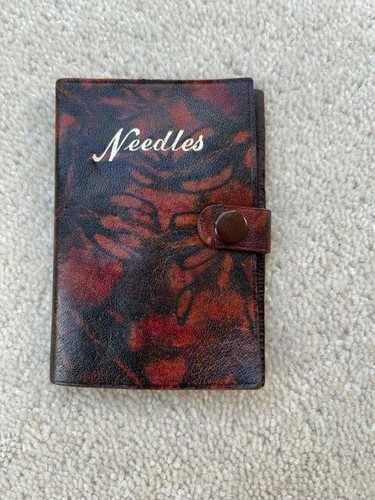 Vintage leather sewing case - vintage,