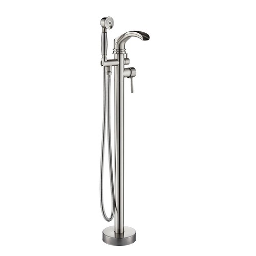 Brushed nickel bathtub faucet - brushed,