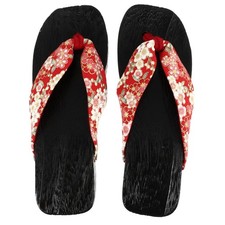 1 Pair Creative Clog Sandal Stylish Wooden Clog Slippers Japanese