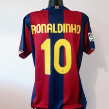 RONALDINHO 10 Barcelona Shirt - Medium - 2007/2008 - Nike Jersey Home