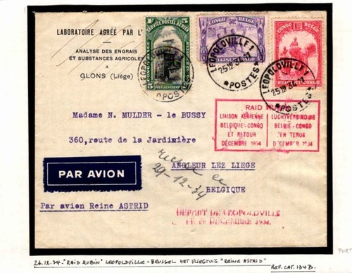 Belgian congo 1934 - belgian, rubin