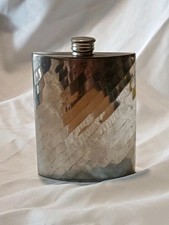 Old Sheffield Plate And Pewter Hip Flask-Full Set Of Markings