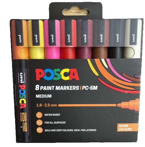 Posca paint marker pen set - set, 8