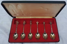 Queen Elizabeth II Silver Jubilee Souvenir 6 Teaspoon Set In Presentation Case