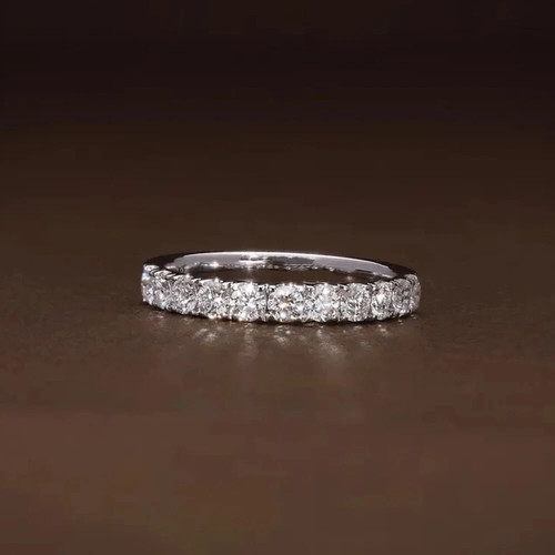 Half eternity wedding band - half,