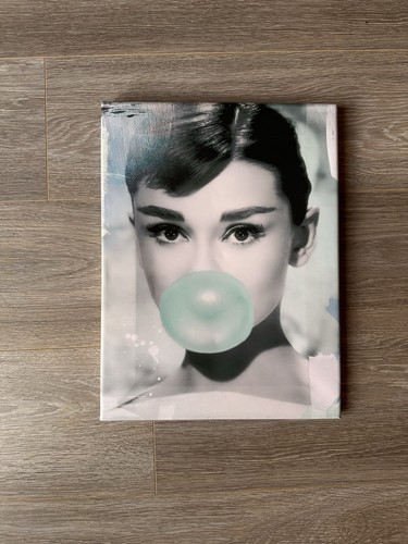 Audrey hepburn bubblegum wall - bubblegum,