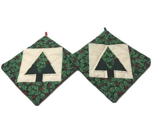 Quilted pot holders christmas - pot,