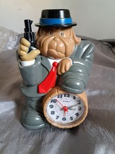 Rhythm  CLOCK ALARM Fancy Dog .  Dog In Tux! Murray .  RARE VINTAGE CLOCK .