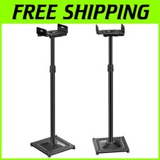 Universal Speaker Stands for Bookshelf & Satellite Speakers up to 11lbs, 1 Pair