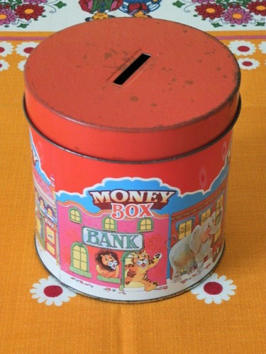 Vintage metal biscuit toffee - vintage,