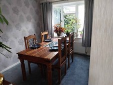 sheesham solid wood table & 6