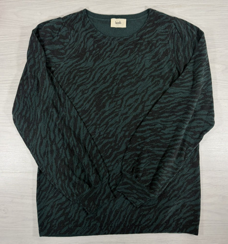 Hush jumper dark green zebra - jumper,