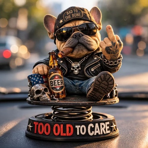 Bulldog bobblehead nodding - bulldog,