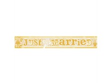 Just Married Gold Foil Banner