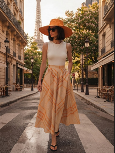 Zara beige orange plaid cape - zara,