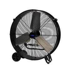 SGS 76cm Super Cooling Drum Fan 3-Speed, Aluminium Vanes, Side Handles w/ Wheels
