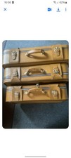 Vintage Set Of 3 Tan Leather