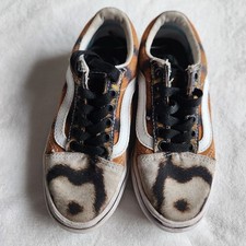 VANS Old Skool Discovery Project Cat Lace Up Kid Shoes Animal Print - Size 11.5