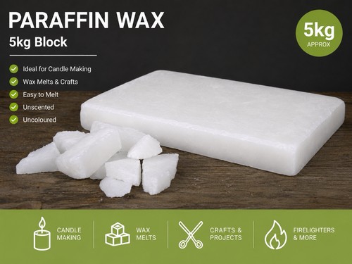Paraffin candle wax 5kg 100 - wax, 100%