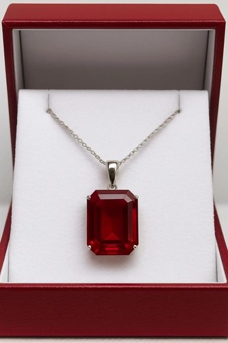 Natural red ruby emerald - natural, cut