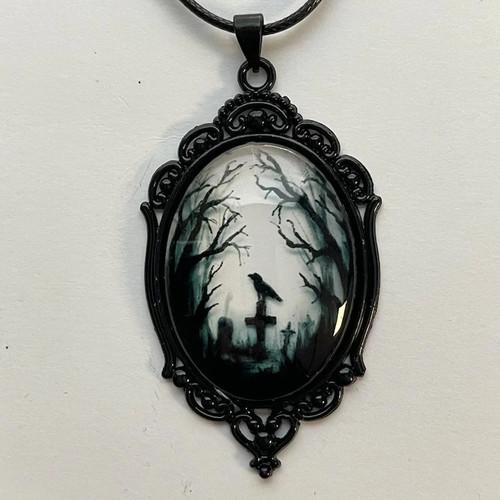 Gothic crow forest - forest, charm