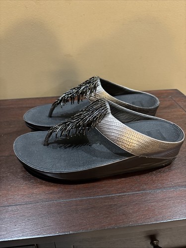 Fitflop cha beaded fringe - cha,