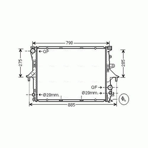 Radiator for touareg 7l7 - vw,