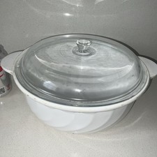 11” X Large Arcoflam France Round Ceramic Casserole Dish Gas Electric HOBs Only
