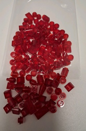 Lego red transparent small - transparent,