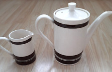 SADLER BROWN STRIPED COFFEE POT /TEA POT & MILK JUG SET COLLECTABLE VINTAGE