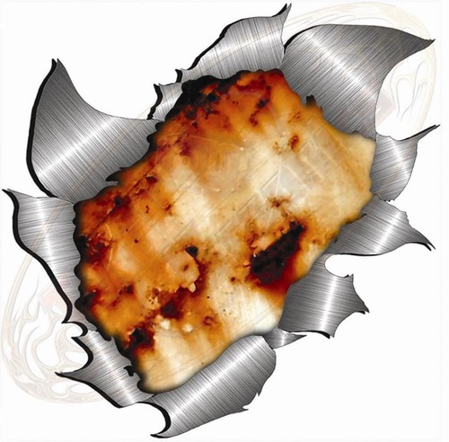 Large metal rip - large, rat