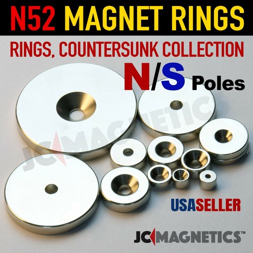 Rings countersunk n52 - rings, rare
