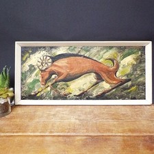 Mid Century Oil Painting Small