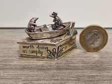 Silver Plated Pill Box Boat