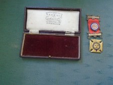 1943 BOXED RAOB 1ST DEGREE & 2ND DEGREE - ENAMEL JEWEL BADGE
