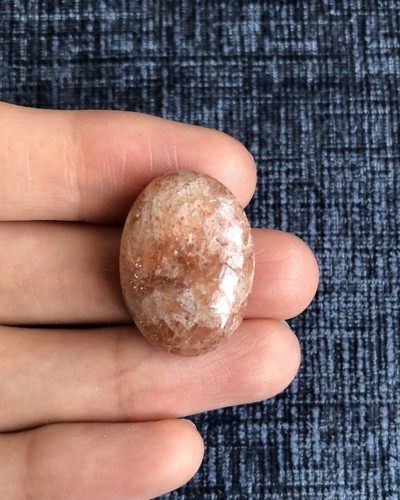 Sunstone oval cabochon - sunstone, natural